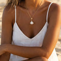 Dainty Gold Crystal & Tassel Necklace | Minimalist Handmade